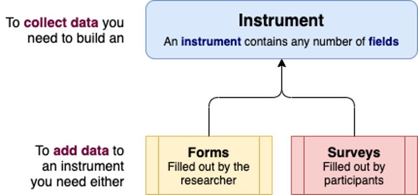 Instruments, forms and surveys.